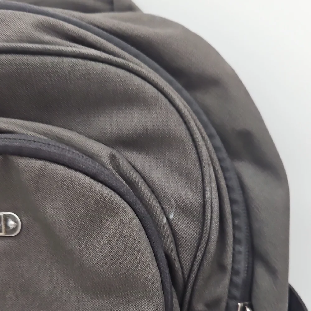 REI Dark Green Gray Tone Backpack with Pink Zipper Pulls